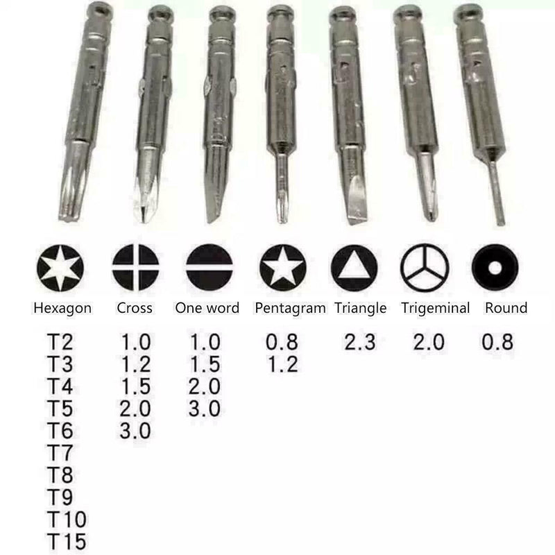 25Pcs Set Precision Micro Mini Screwdriver Jewellers Laptop Watch Gl Mobile I9C9