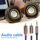3.5mm Jack to 2 RCA AUX Audio Cable 1/8 Male to 2RCA Male Splitter (1m) Newly