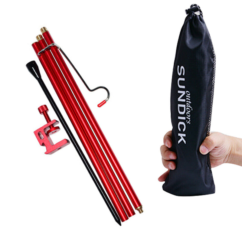 Portable Telescopic Lamp Holder Rod Fishing Outdoor Camping Foldable Light Po