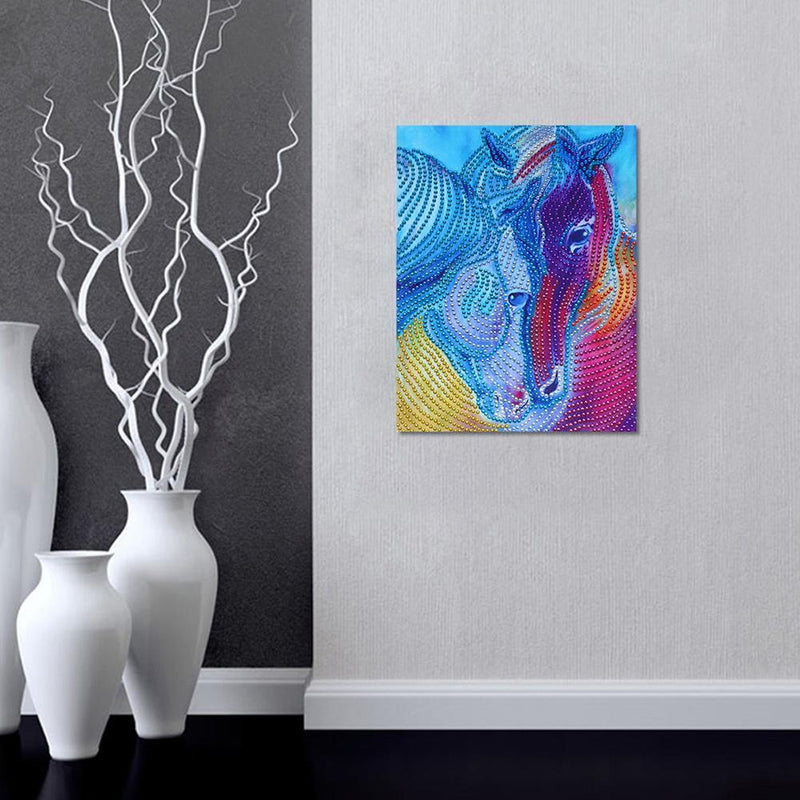 Ecotrump 5D DIY Special Shaped Diamond Painting Novelty Horse Cross Stitch Mosaic