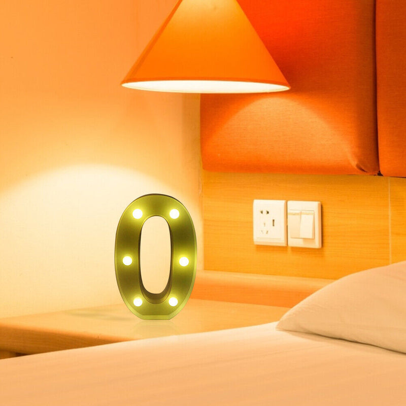 Digital Number LED Symbol Sign Night Light for Wedding Party Birthday (0) Newly