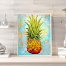 Abstract Pineapple Oil Paint By Numbers Kits DIY Handpainted on Canvas Wall Art