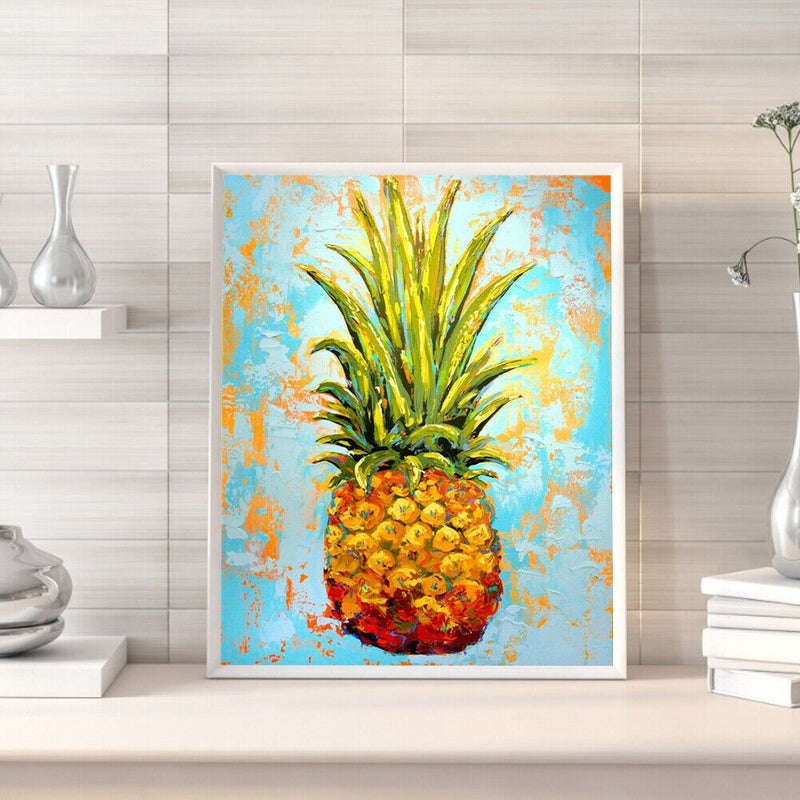 Abstract Pineapple Oil Paint By Numbers Kits DIY Handpainted on Canvas Wall Art