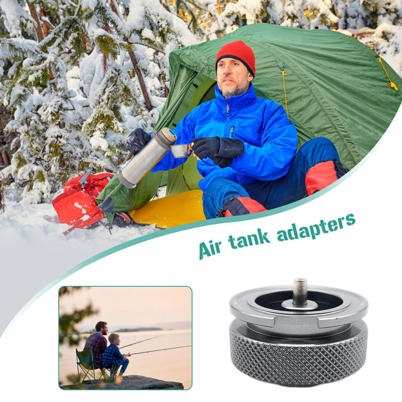 Aluminum Alloy Air Tank Connector Practical Gas Bottle Converts Head for Cooking