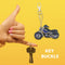 Motorcycle Special Shaped DIY Bright Diamond Painting Kit Keychain for Bag Newly