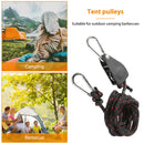 Adjustable Rope Hanger - Rope Fastener Stopper Hangers Lifting with Carabiner