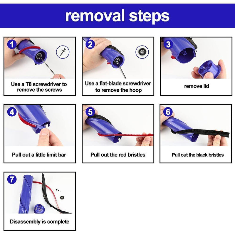 Part Soft Plush Strips Vacuum Cleaner Strips Rolling Brush Strips For Dyson