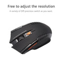 2.4GHz Wireless Optical Mouse 2400DPI 6 Button USB Optical Gaming Mouse for Ga