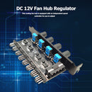 8 Channels 4 Knobs CPU Cooler PC Case Cooling Fan Speed Controller PCI Bracket