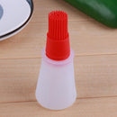 1pc Heat Resisting Silicone Grill Oil Bottle BBQ Basting Brush Tool(Red)