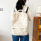 #A Fashion Large Capacity Flower Prints Student School Bag Zipper Shoulder Bag