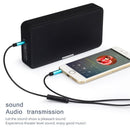 Stereo Earphone AUX Car Headphone Cord Audio Cable with Microphone Male to Male