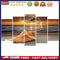 5pcs 5D DIY Full Drill Diamond Painting Seaside Sunset Embroidery Kit Wall