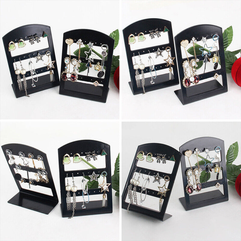 Jewelry Storage Rack Earrings Rack 24 Holes Square Jewelry Store Display Stand