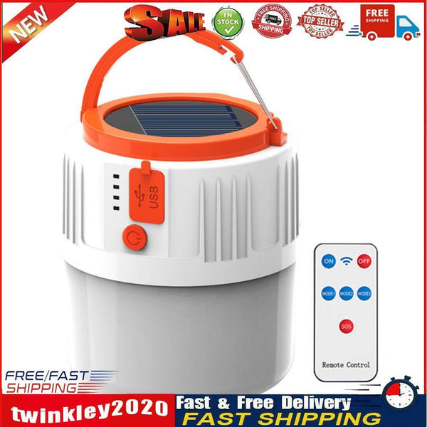 V65 Solar LED Camping Light USB Rechargeable Lantern Outdoor Tent Lamp (D) Newly