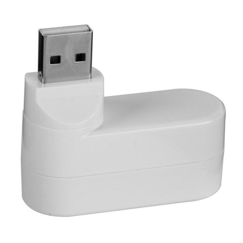 USB3.0 Hub Adapter Rotate High Speed U Disk Reader Splitter 3-Port (White)