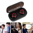 Y50 TWS Earbuds Bluetooth-Compatible Wireless Sport Headphones (Black Red) Newly