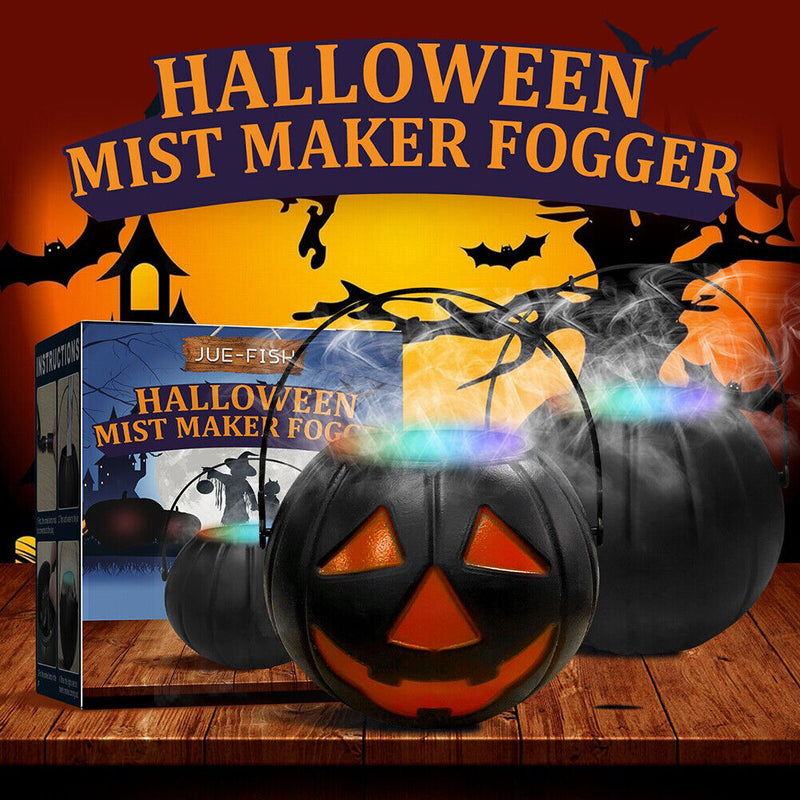 Halloween Jar Atomizing Light Holiday Party Prop Witch Fog Machine for Bar House