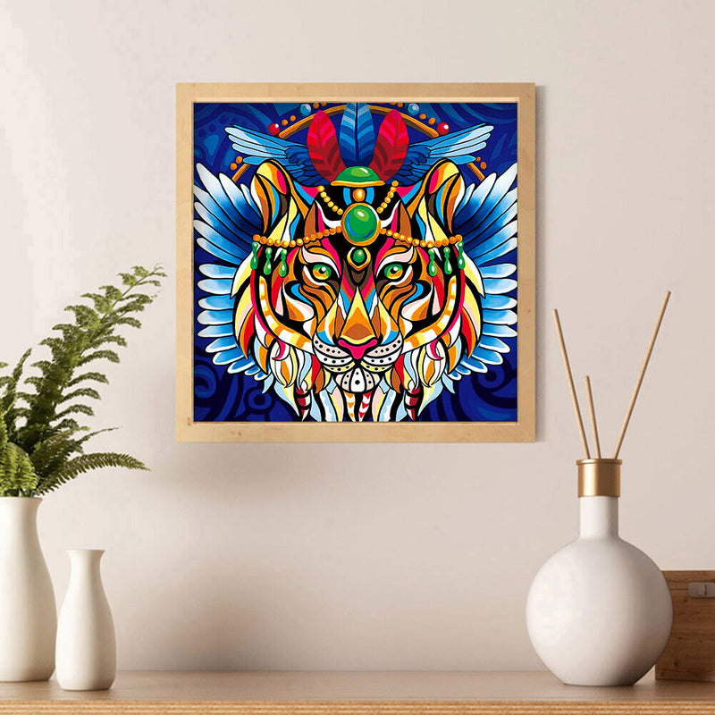 5D Tiger Diamond Painting Special Shape Rhinestone Partial Drill