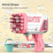 #A Bazooka Bubble Machine 32 Holes Gatling Electric Soap Bubble Making Toys