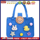 Felt Handbag Totes Kids Cute Cartoon Fabric Top-Handle Shopping Shoulder Bag