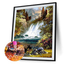 Waterfall Full Drill Round Diamond Painting DIY Needlework Cross Stitch Set