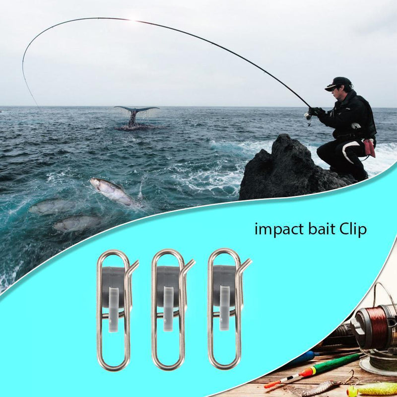 10pcs Stainless Steel Impact Bait Clip Fishing Hook Decoupling Accessories Newly