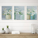 3 Panels Vase Oil Paint By Numbers Kits Canvas Picture Wall Art DIY Craft