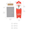 8pcs Santa Claus Cookie Bag Nougat Candy Paper Card Decoration Kids Gift,`
