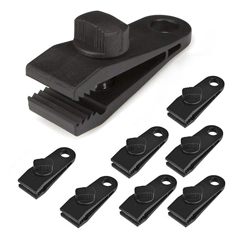 8pcs Tarpaulin Tent Canopy Clip Outdoor Wind Rope Clamps Awning Tighten Tools