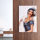 5D Diamond Embroidery Fashion Lady Mosaic Round Diamond Painting for Wall Gif
