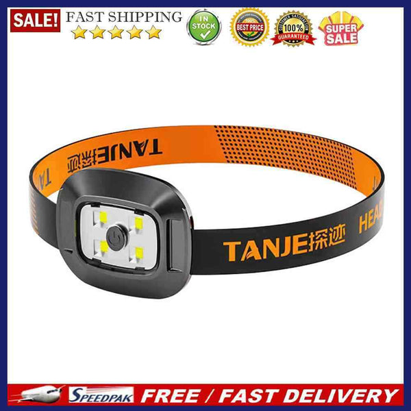 USB Rechargeable Outdoor Lighting Lamp Headlight 4 LED 3 Modes 500LM Headlamp