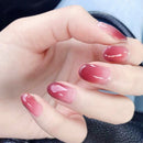 24pcs Gradient Gouache Artificial Nails Full Cover Press on Nail Manicure Tool