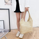 Vacation Beach Large Capacity Handbag Women Straw Weave Underarm Shopping Bag