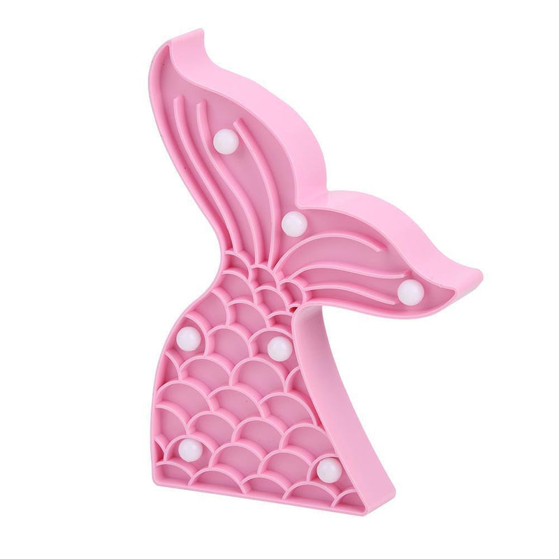 Mermaid Tail LED Night Lamp Children Gift Battery Powered Home Light (Pink)