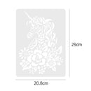 Scratch Painting Stencils Drawing Template DIY Lace Ruler Kids Toys (Horse)