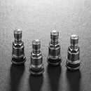 Bolt-in Stainless Steel Car Wheel Tire Valve Stems with Dust Caps (4pcs)