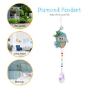 Diamond Drill Rainbow Collection Hang Crystal Prisms Wind Chime Decor (Owl)