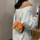 Women Leather Crossbody Bag Female Graffiti Belt Buckle Shoulder Sling Handbags