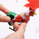 Retro Classic Nostalgia Tin Jumping Rooster Clockwork Wind Up Toys Gift Newly