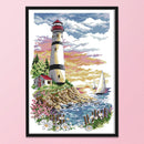 Cross Stitch Kits DIY Lighthouse 14CT Stamped Needlework 30 X 40cm (F782) Newly