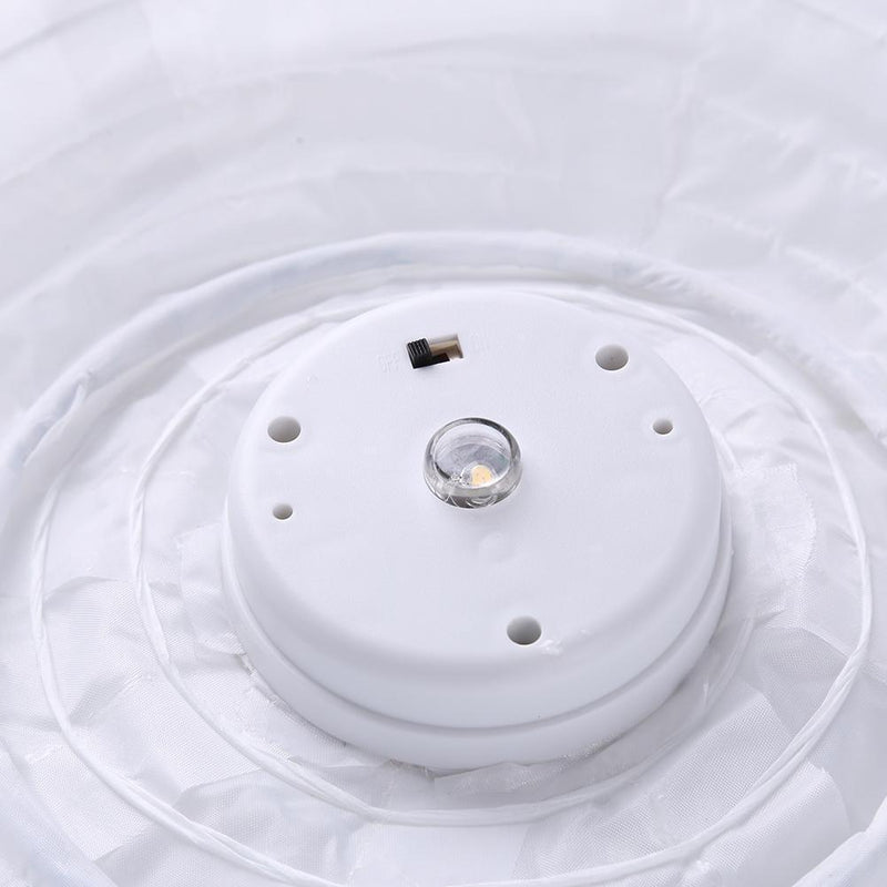 LED Round Solar Decorative Lantern Hanging Garden Yard Lighting (White)