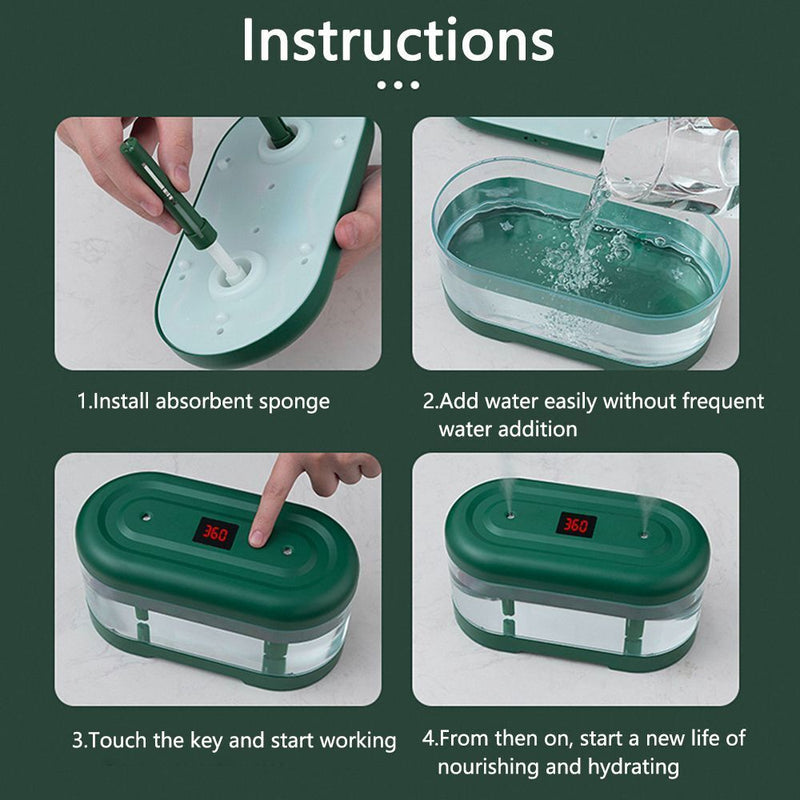 Aromatherapy Dual Spray Aroma Diffuser Mist Maker Air Humidifier Essential Oil