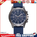 Business Casual Men Quartz Watch Silicone Strap Sports Wristwatches (Blue)