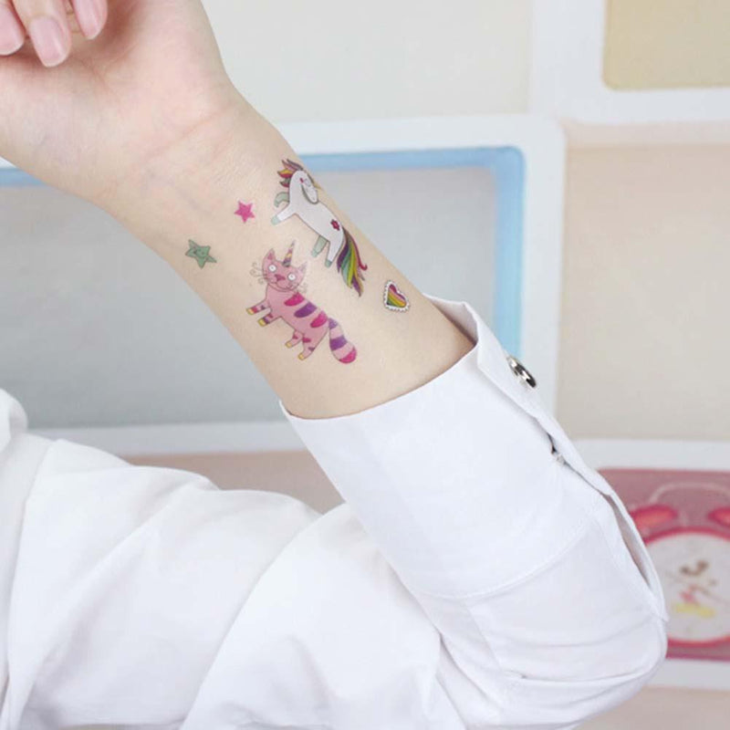 12pcs Cartoon Horse Waterproof Temporary Tattoo Stickers Children Body Art Newly