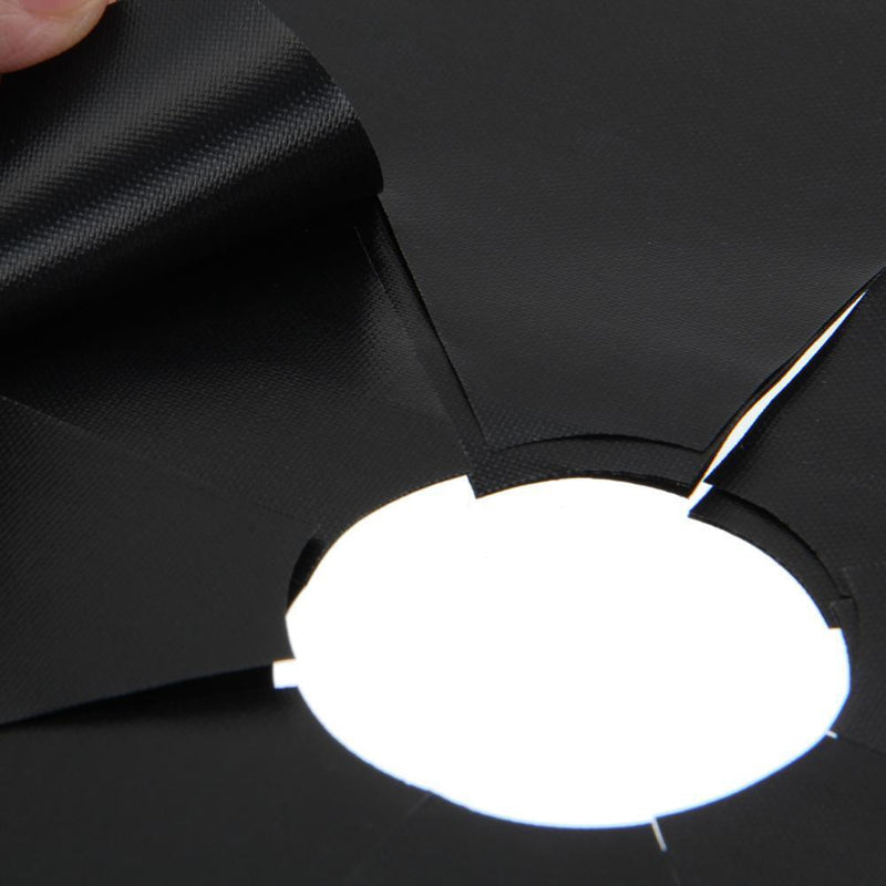 4pcs BBQ Paper Barbecue Pad Non Stick Cook Clean Paper Kitchen Tool (Black