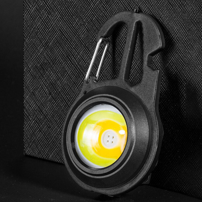 Mini LED Flashlight Keychain Rechargeable 500LM Can Opener Camping Work Lights