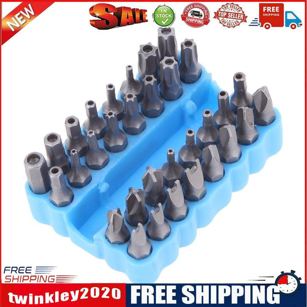 Security Tamper Proof Bit Set 33pc Torq Torx Hex Star Spanner Tri Wing Scre