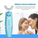 Automatic U-Shape Child Toothbrush Electric Battery Powered Brush (Blue) Newly