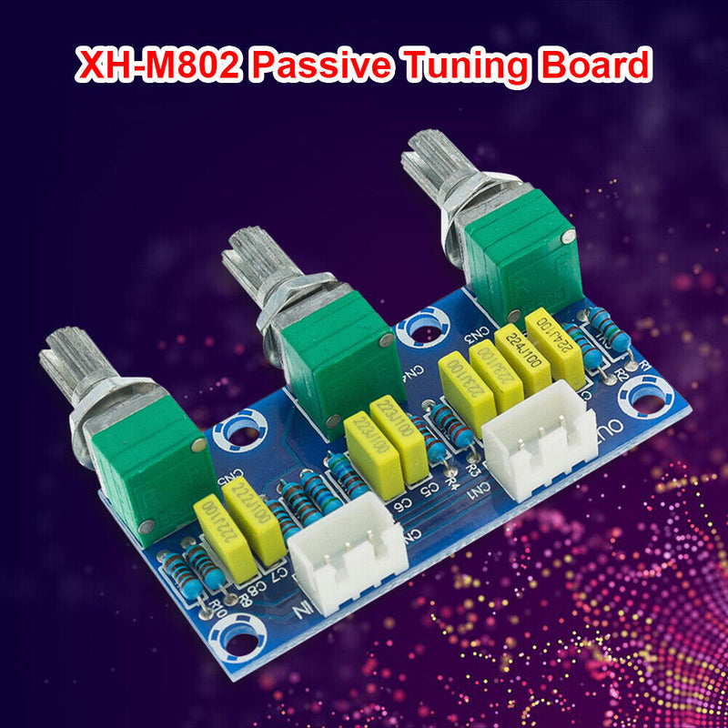 XH-M802 Passive Preamplifier Tone Board HiFi Treble Bass Volume Control Mod